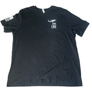 Mens Black XL Nine Line Tee